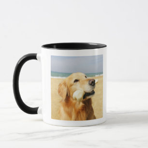 Golden Retriever eating bone Mug