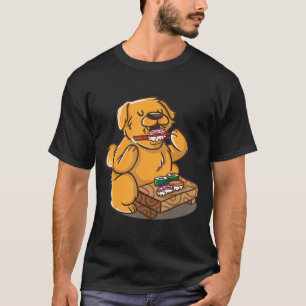Golden Retriever Eating Sushi Cute Japanese Food G T-Shirt