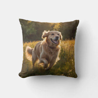 Golden Retriever Elegant Throw Pillow