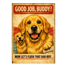 Golden Retriever Encouragement Poster