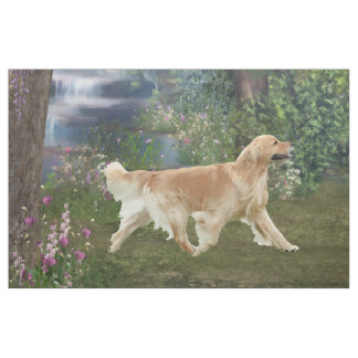 Golden Retriever Fabric Panel
