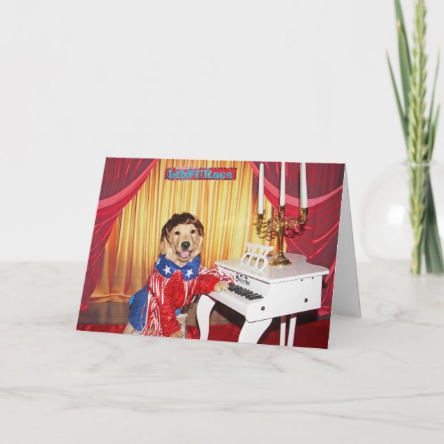 Golden Retriever Fabulous Liberace Birthday  Card (Front)