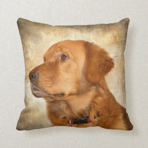 Golden retriever face cushion