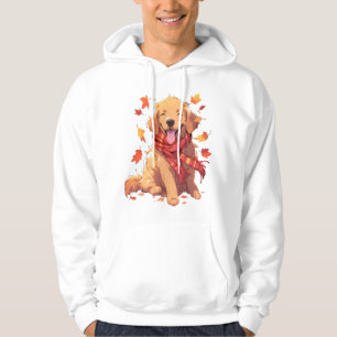 Golden Retriever Fall Dog Autumn Leaves Hoodie