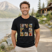 Golden Retriever father dad photo collage black