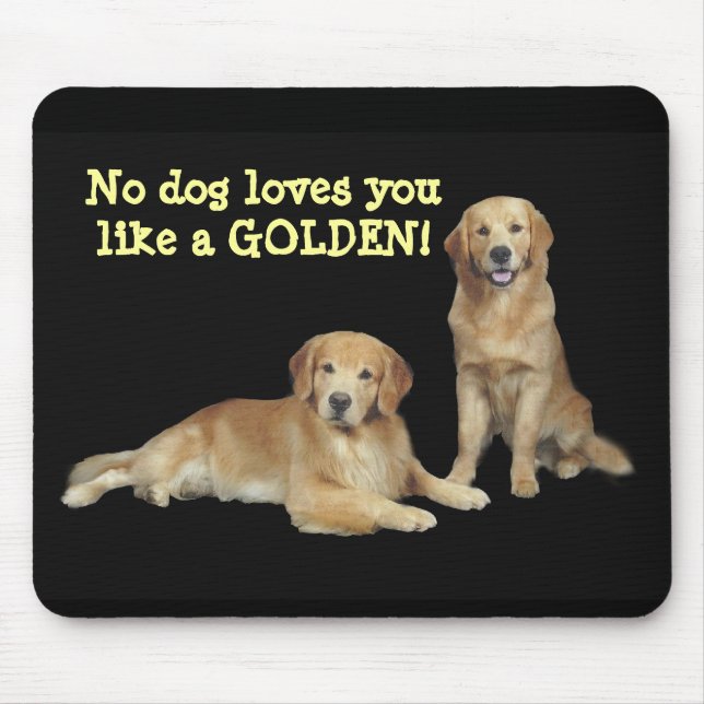 Golden Retriever Father & Son Mousepad (Front)