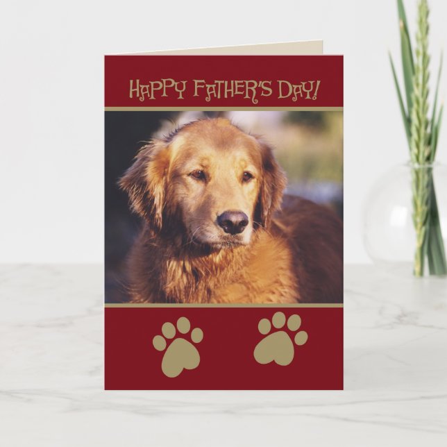Golden Retriever Father's Day Card (Front)