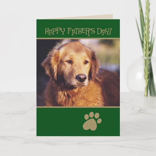 Golden Retriever Father's Day Card (Front)