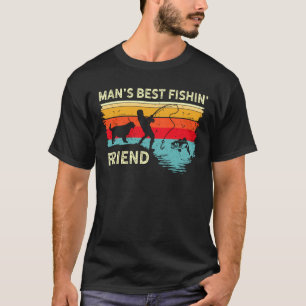 Golden Retriever Fishing Buddy Mans Best Friend Fi T-Shirt
