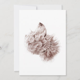 Golden Retriever Flat Card