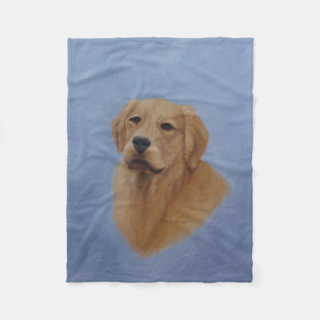 Golden Retriever Fleece Blanket (Front)