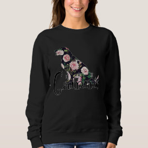 Golden Retriever Floral Gammie Dog  Christmas Sweatshirt