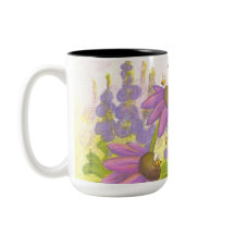 Golden Retriever, Flowers & Bees / Mug