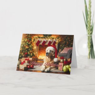 Golden Retriever Folded Holiday Card