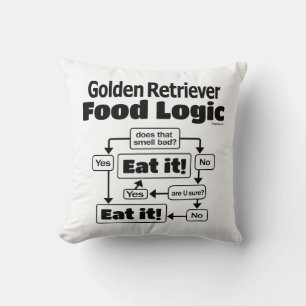 Golden Retriever Food Logic Cushion