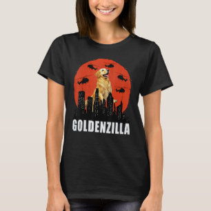 Golden Retriever  for Boys Girls Goldenzilla Kaiju T-Shirt