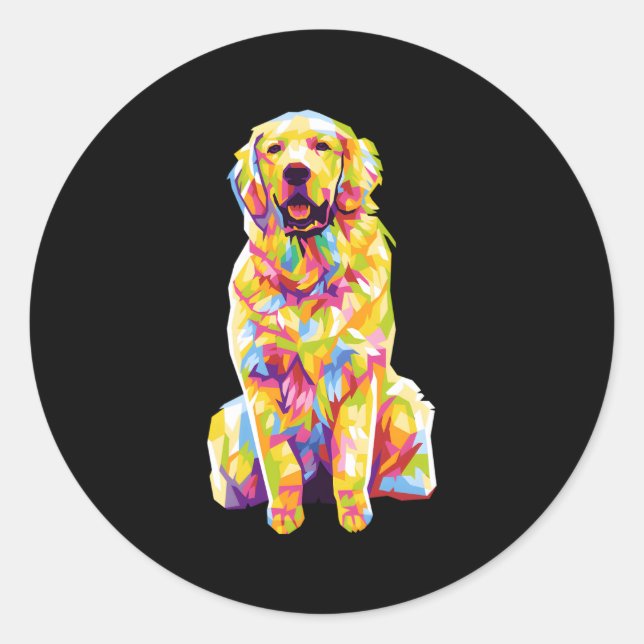 Golden Retriever For Golden Retriever Classic Round Sticker (Front)