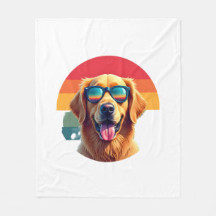 Golden Retriever for Kids Boys Girls Sunglasses Pe Fleece Blanket