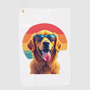 Golden Retriever for Kids Boys Girls Sunglasses Pe Golf Towel