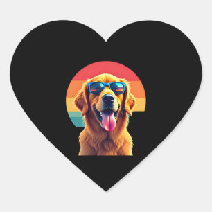 Golden Retriever for Kids Boys Girls Sunglasses Pe Heart Sticker