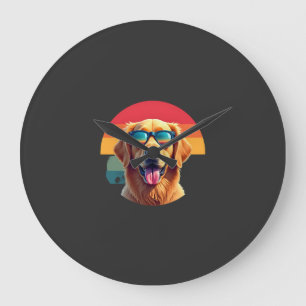 Golden Retriever for Kids Boys Girls Sunglasses Pe Large Clock