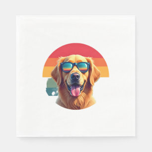 Golden Retriever for Kids Boys Girls Sunglasses Pe Napkin