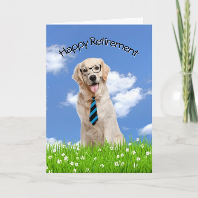 Golden Retriever For Retirement Card (Front)
