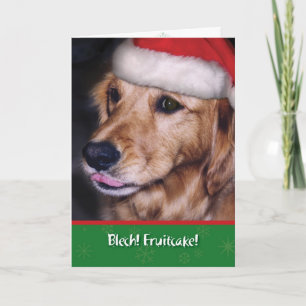 Golden Retriever- Funny Christmas Fruitcake Holiday Card