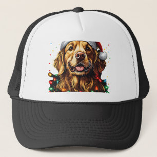 Golden Retriever Funny dog Christmas Santa Hat lig