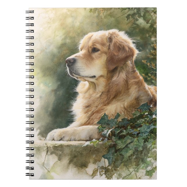 Golden Retriever Garden Notebook (Front)