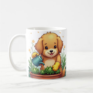 Golden Retriever Gardener Succulent Lover Plant Mo Coffee Mug
