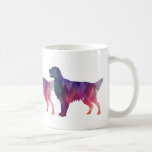 Golden Retriever Geometric Pattern Silhouette Coffee Mug<br><div class="desc">Golden Retriever design filled with colourful purple geometric pattern. This side view silhouette can also represent: Flatcoated Retriever, Flat-coated Retriever, Golden Retriever, Golden, Nova Scotia Duck Tolling, Retriever, Akbash, Hovawart, Flatcoat, Flattie, Flattie-Tattie, Flatte, Golden Flat Coat, Goldie, Yellow Retriever, GLP, German Longhaired Pointer, Dutch Gundog, Dutch Partridge Dog, Little River...</div>