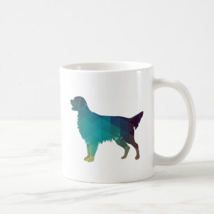Golden Retriever Geometric Pattern Silhouette Coffee Mug