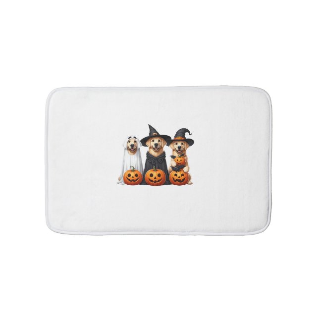 Golden Retriever Ghost Halloween Dog Lovers  Bath Mat (Front)