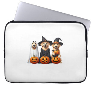 Golden Retriever Ghost Halloween Dog Lovers  Laptop Sleeve