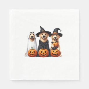 Golden Retriever Ghost Halloween Dog Lovers  Napkin