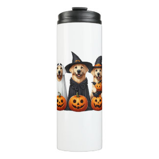 Golden Retriever Ghost Halloween Dog Lovers  Thermal Tumbler