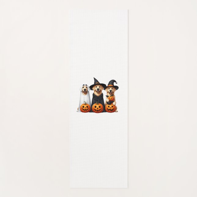 Golden Retriever Ghost Halloween Dog Lovers  Yoga Mat (Front)