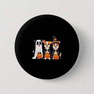 Golden Retriever Ghost Halloween Trick Or Treat Do 6 Cm Round Badge