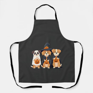 Golden Retriever Ghost Halloween Trick Or Treat Do Apron