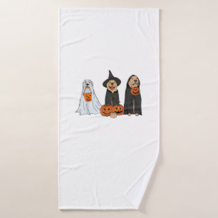 Golden Retriever Ghost Halloween Trick Or Treat Do Bath Towel