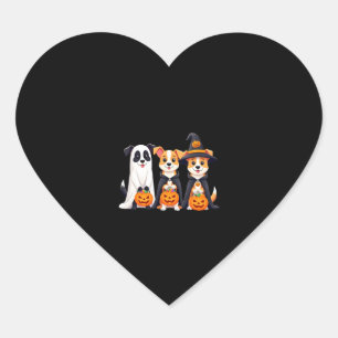 Golden Retriever Ghost Halloween Trick Or Treat Do Heart Sticker