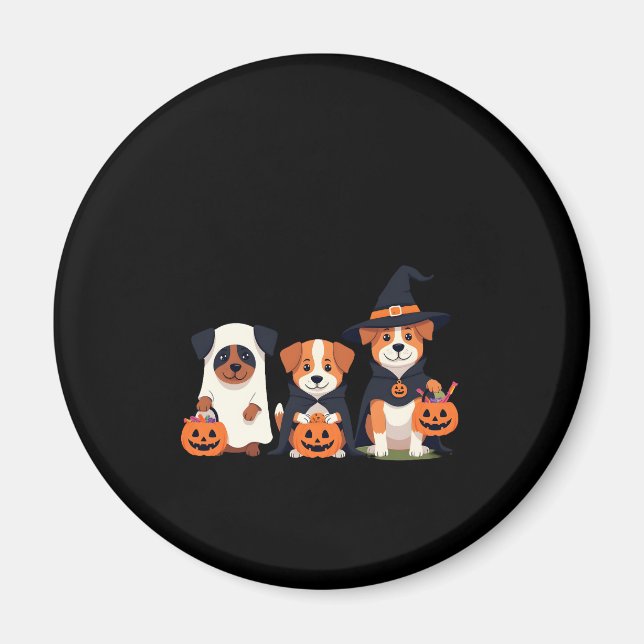 Golden Retriever Ghost Halloween Trick Or Treat Do Magnet (Front)