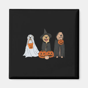 Golden Retriever Ghost Halloween Trick Or Treat Do Magnet