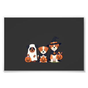 Golden Retriever Ghost Halloween Trick Or Treat Do Photo Print