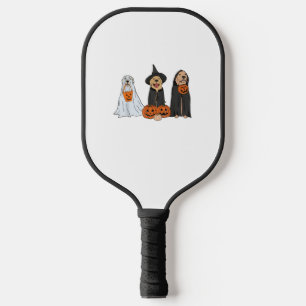 Golden Retriever Ghost Halloween Trick Or Treat Do Pickleball Paddle