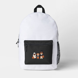 Golden Retriever Ghost Halloween Trick Or Treat Do Printed Backpack
