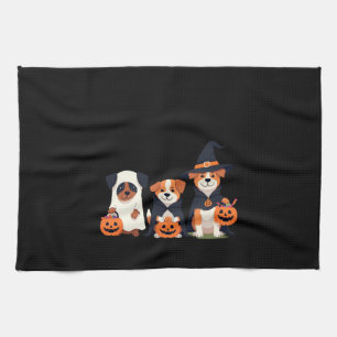 Golden Retriever Ghost Halloween Trick Or Treat Do Tea Towel