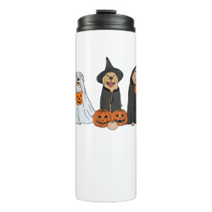Golden Retriever Ghost Halloween Trick Or Treat Do Thermal Tumbler