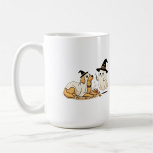 Golden Retriever Ghost Witch Hat Halloween Dog Coffee Mug